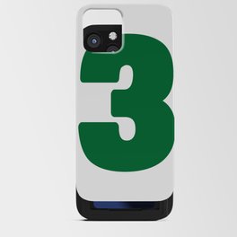 3 (Olive & White Number) iPhone Card Case
