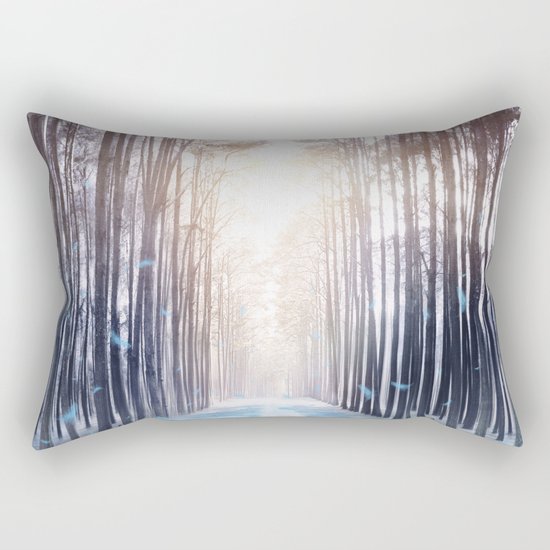 Feather Dance In Winter Rectangular Pillow