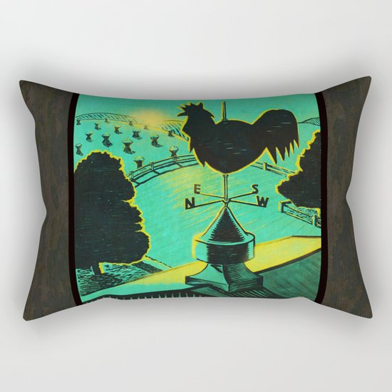First Light On The Farm Rectangular Pillow