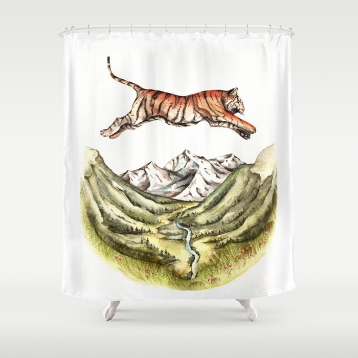 Tiger Leaping Gorge Shower Curtain