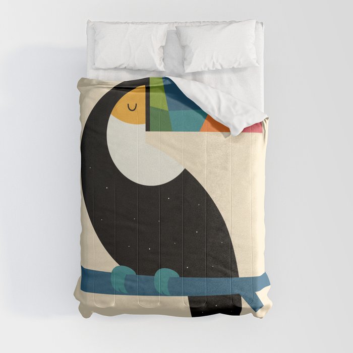 Rainbow Toucan Comforter