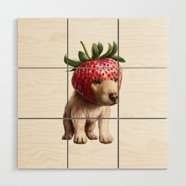 Strawberry Hound Wood Wall Art