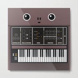 synthesizer Metal Print | Electronic, Loudspeakers, Modules, Keyboard, Graphicdesign, Instrument, Electricsignals, Sound, Synthesiser, Synth 