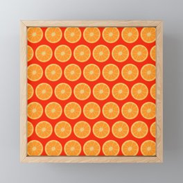 Oranges Pattern Framed Mini Art Print
