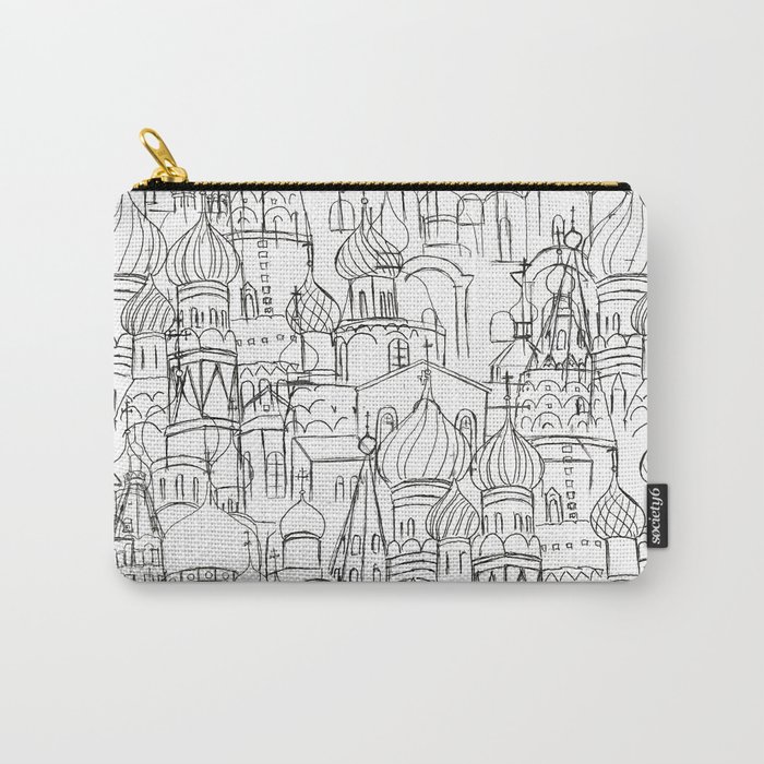 Russian cathedral church line drawing Carry-All Pouch