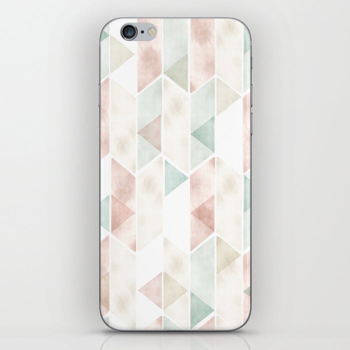 Geometric Pastel Art Deco Triangles iPhone Skin