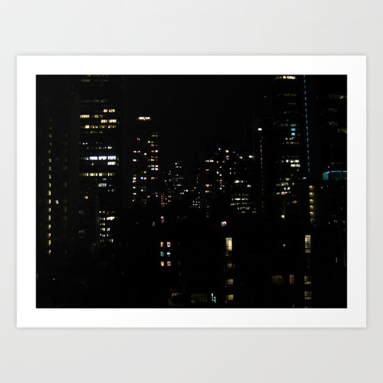 1 city night Art Print