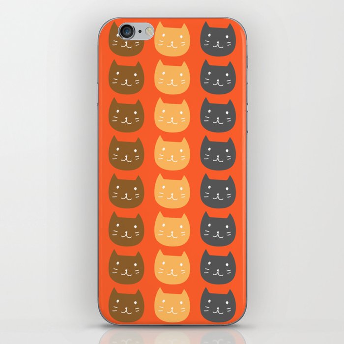 Cute Cat Pattern iPhone Skin