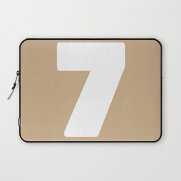 7 (White & Tan Number) Laptop Sleeve