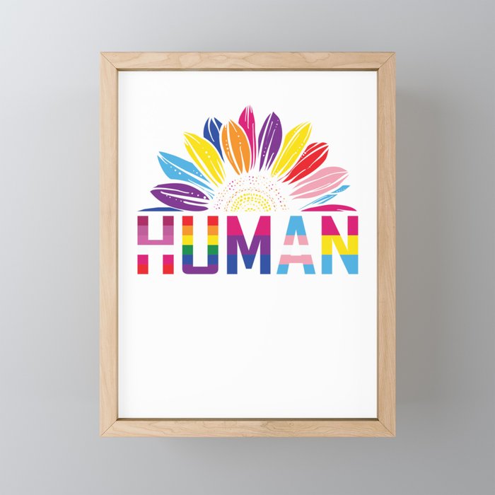 Gay pride - Human Framed Mini Art Print