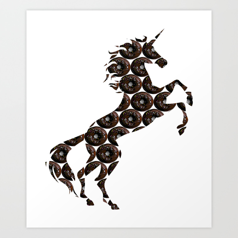 Donuts Unicorn Doughnut Magical Unicorn Graphic Art Print By Teepsy Society6
