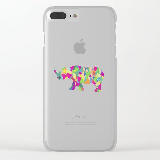Abstract Rhino Clear iPhone Case