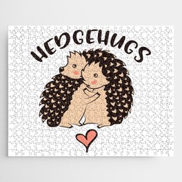 Hedgehugs Cute Hedgehog Hugs Jigsaw Puzzle