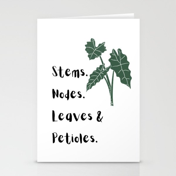 Stems, Nodes, Leaves & Petioles Stationery Cards