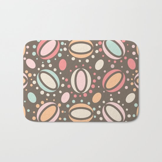 Retro pattern. Beans. Bath Mat