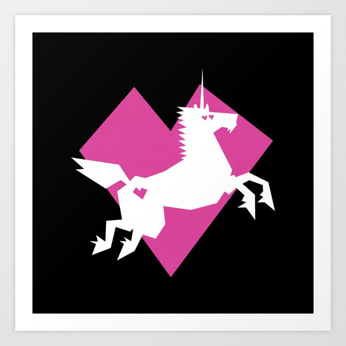 Discover the motif I LOVE UNICORNS! by Yetiland as a print at TOPPOSTER