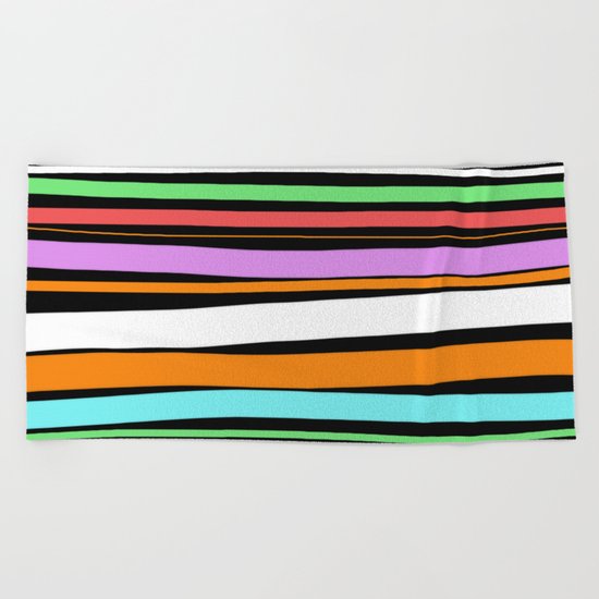 Pastel Brush Strokes Beach Towel