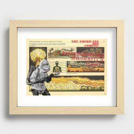 Americans Are Coming Recessed Framed Print