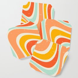 Psychedelic 1960s Groove Pattern Coaster