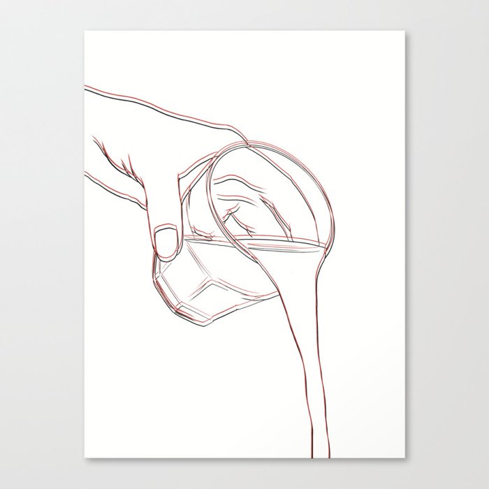 Pouring Dreams: A Minimalistic Take on Letting Go of the Past Canvas Print