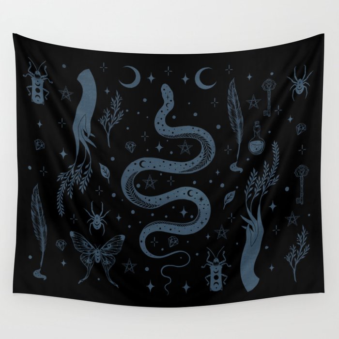 Mystical Collection-Black Wall Tapestry