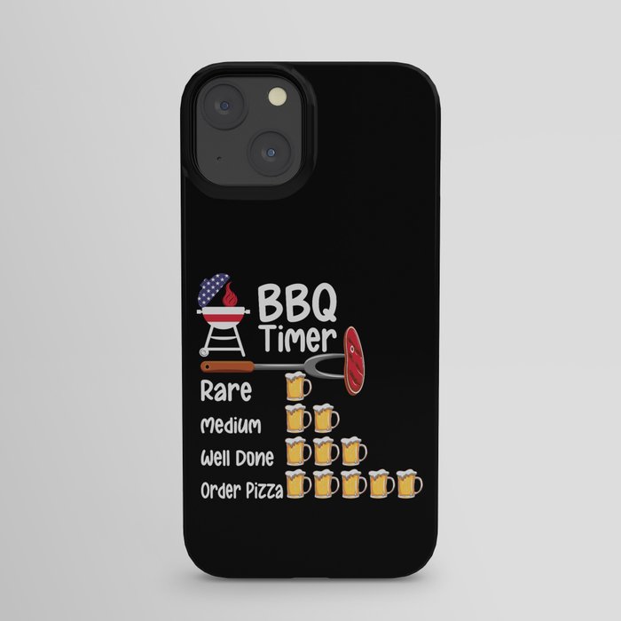 Funny Beer BBQ Timer Barbecue Grill iPhone Case