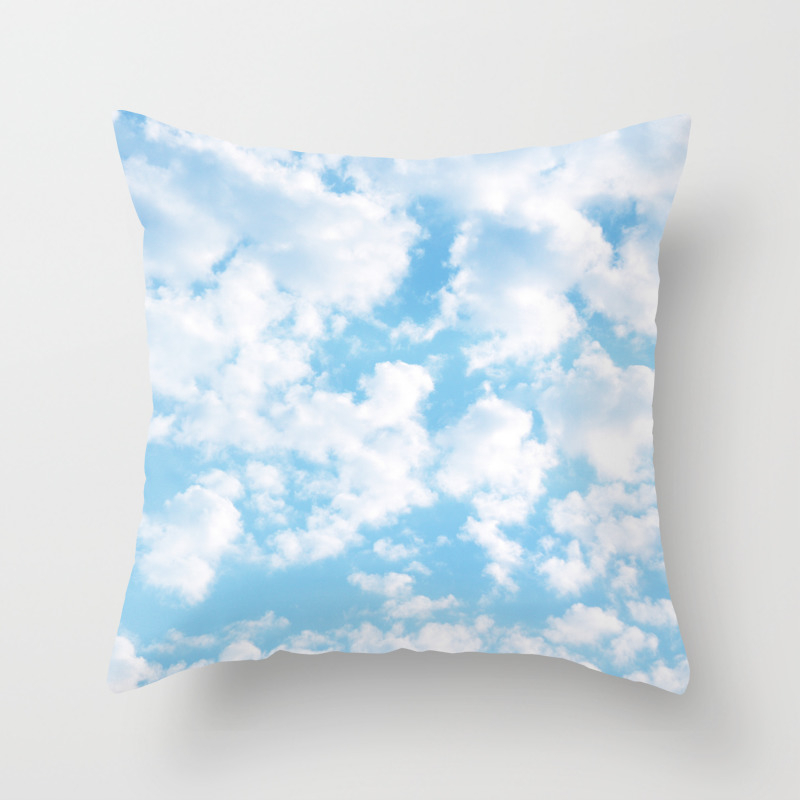 Clouds Throw Pillow by montanaisabella 