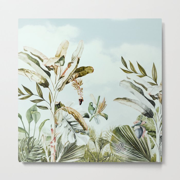 Landscape of banana trees in the jungle Metal Print