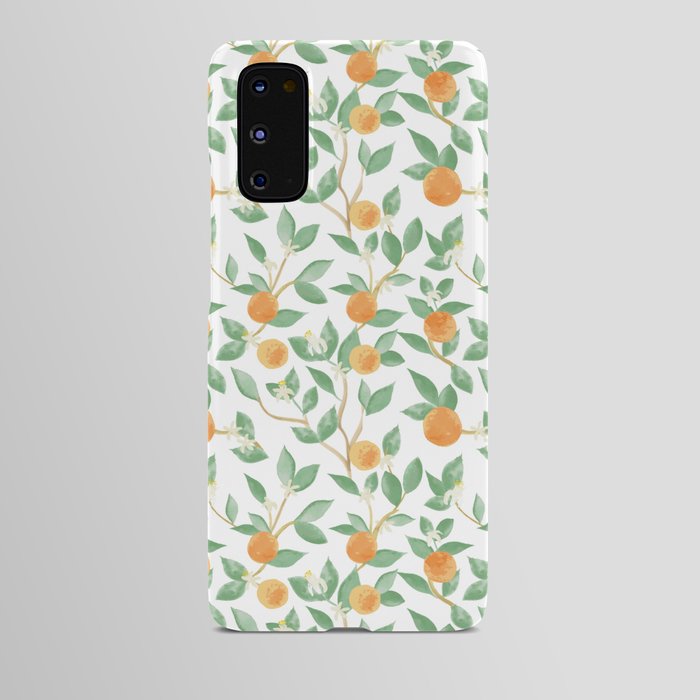 Orange Watercolor Pattern Android Case