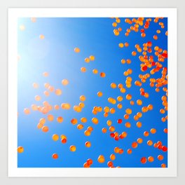 Clemson balloons Art Print