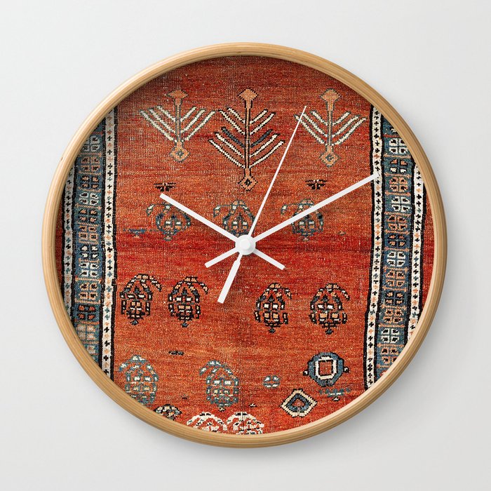 Bakhshaish Azerbaijan Northwest Persian Carpet Print Wall Clock