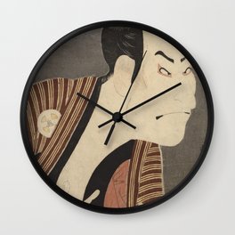 Famous Japanes Art: Tōshūsai Sharaku - Print of Ōtani Oniji III in the Role of the Servant Edobei Wall Clock