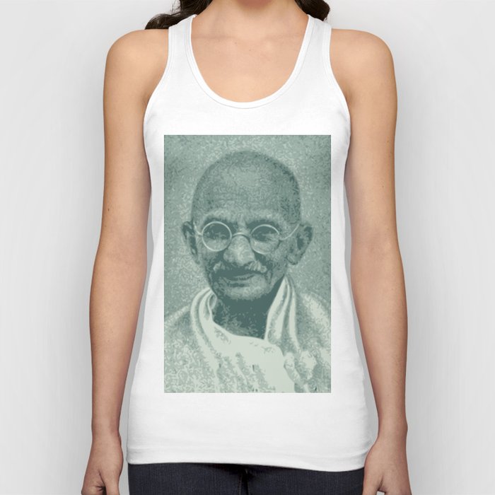 Mahatma Gandhi Portrait Peace Illustration Tank Top