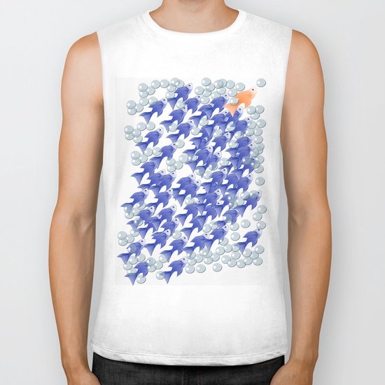 100 fishes Biker Tank