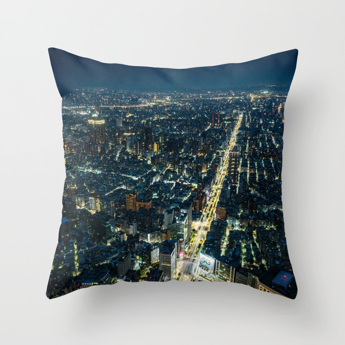Overview over Taiwan Throw Pillow