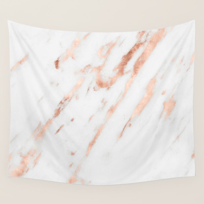 Society6 Pink Quartz Marble Rose Gold White Wall Hanging Tapestry By Nature Magick Large 88 X 104 From Society6 Shefinds