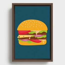 Hamburger Art illustration Framed Canvas