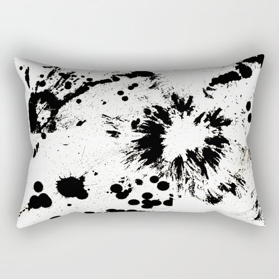 MONOCHROME SPLATTER Rectangular Pillow