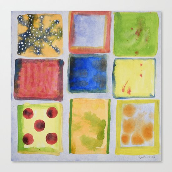 Nine Squares Showing Off Canvas Print