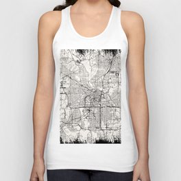 Akron, USA. City Map - Vintage Drawing Unisex Tank Top