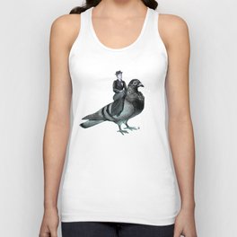 Pigeon Sidesaddle Unisex Tank Top