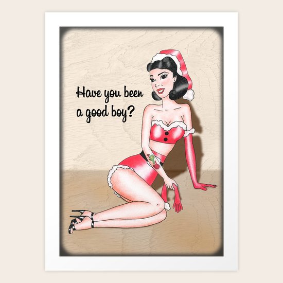 Xmas Pin-up Art Print