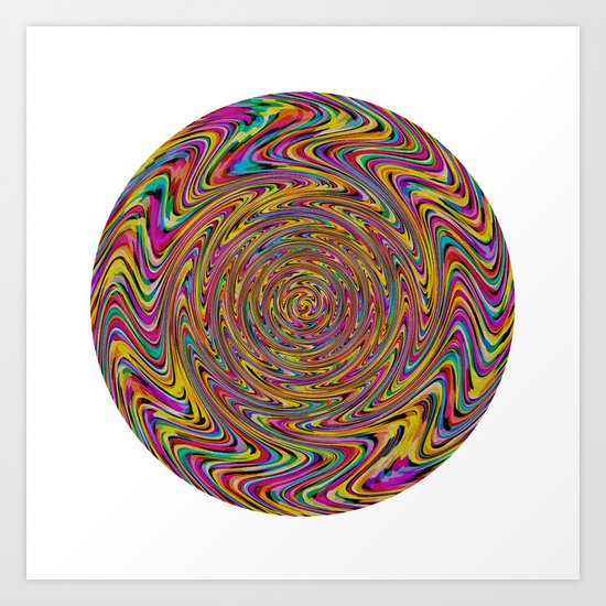 Rainbow Spin Art Print