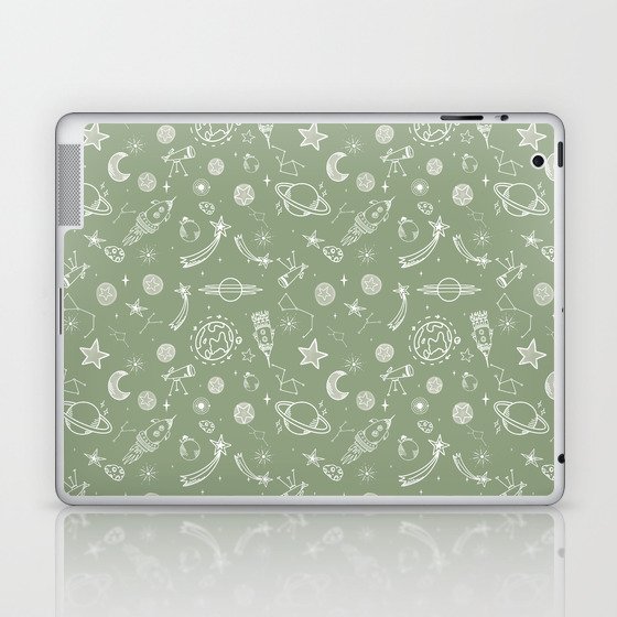 space voyage green Laptop & iPad Skin