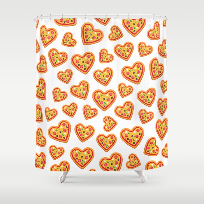 Pizza Love Shower Curtain
