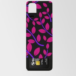 Glowing Pink leaves pattern Android Card Case