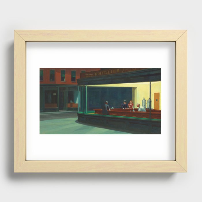 Nighthawks by Edward Hopper Recessed Framed Print