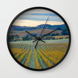 Vineyard Sunset Wall Clock