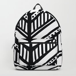 Black And White Sophisticated Mid-Century Modern Abstract Pattern Backpack