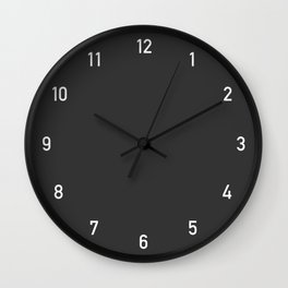 Numbers Clock - Charcoal Wall Clock